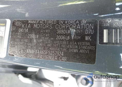 2015 Kia Forte Lx from USA, damaged, VIN KNAFX4A65F5257924